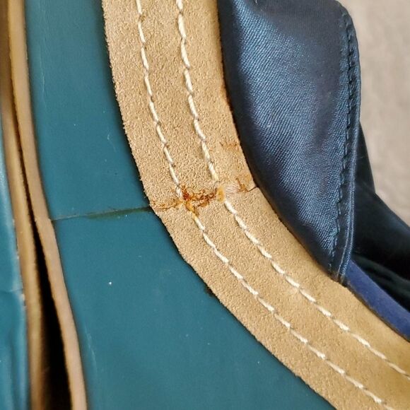 BENNETON real satin strap wedge heels - Picture 5 of 8